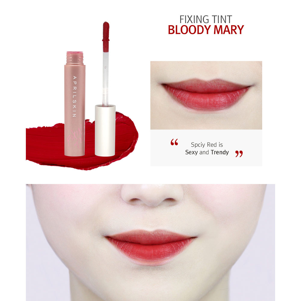 APRIL SKIN Fixing Tint Lip Gloss Stain Illuminating Color Fitting