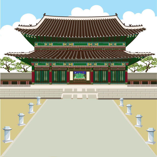 [키즈파람] 전통배경현수막016 - 궁궐