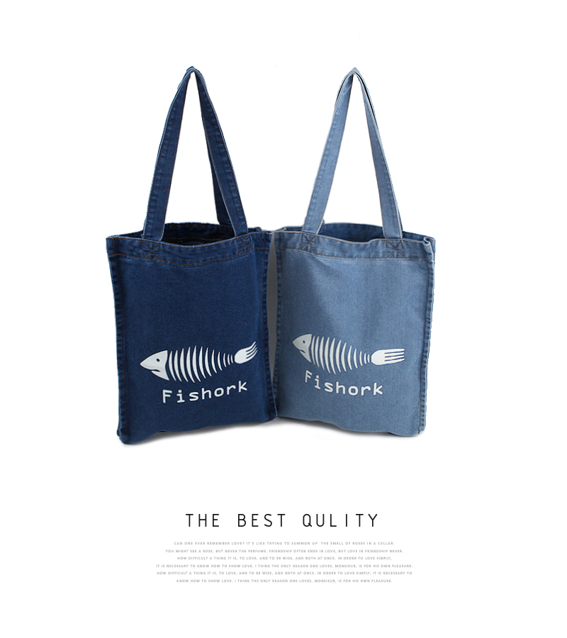 Eco-bag daily bag shoulder bag backpack fish print