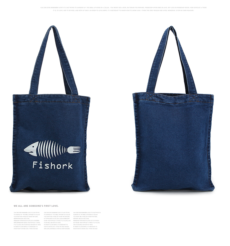 Eco-bag daily bag shoulder bag backpack fish print