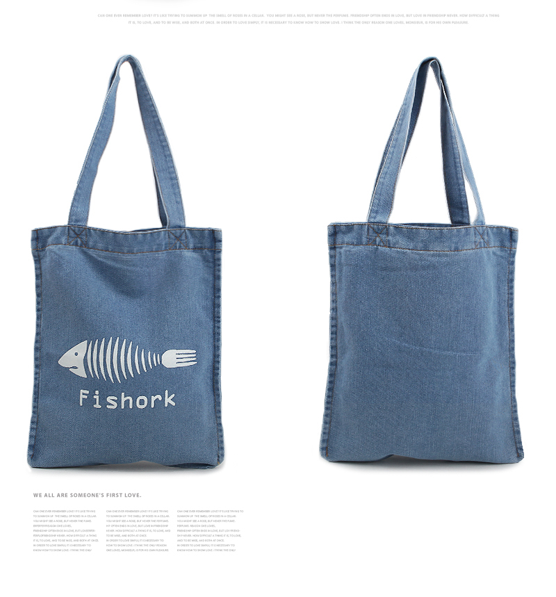 Eco-bag daily bag shoulder bag backpack fish print