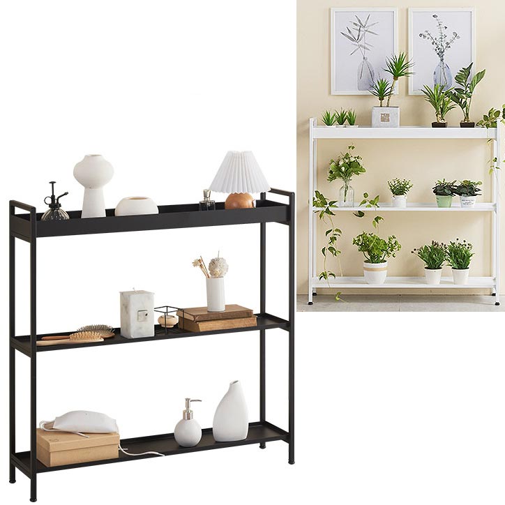 국산 3단 스틸콘솔 수납선반 화분대 홈가드닝 90x88cm