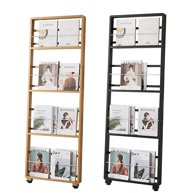 국산 4단 매거진랙 스틸잡지꽂이 벽선반 60x6x170cm