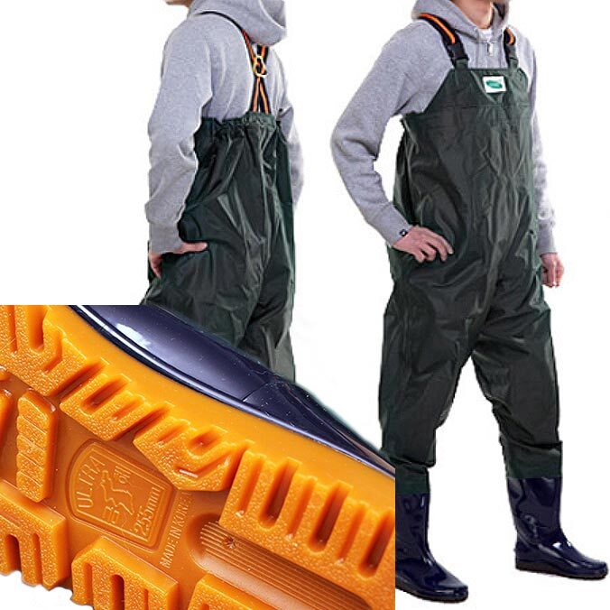 국산 일체형 가슴장화 탄성멜빵 미끄럼방지 갯벌 낚시