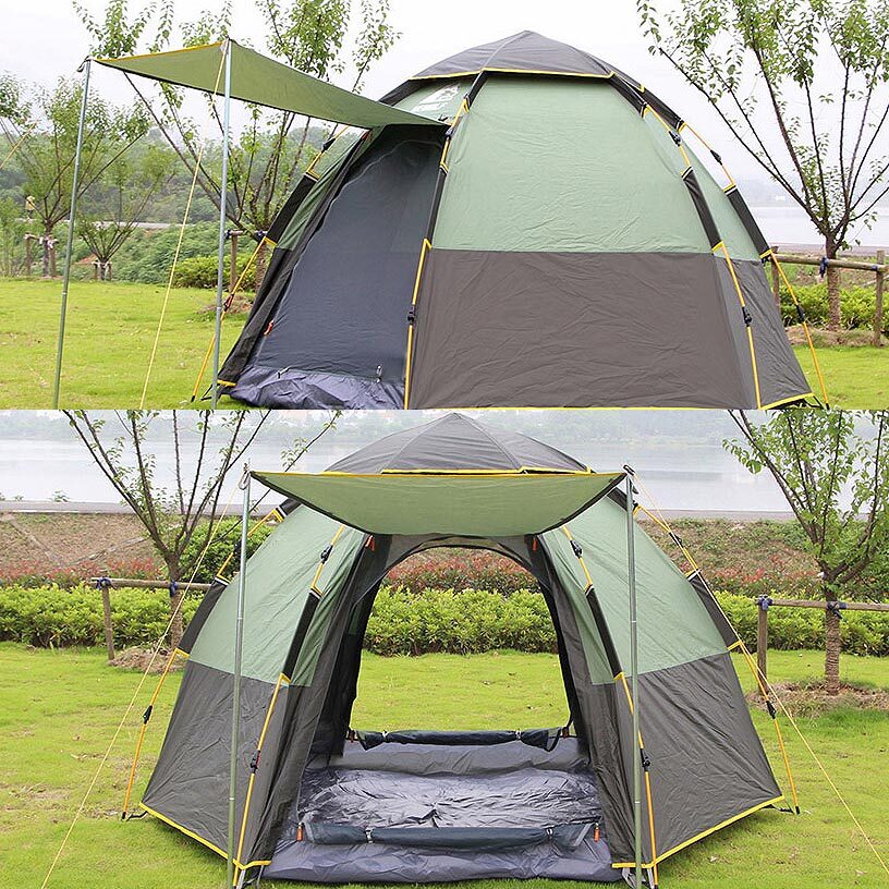 원터치 자동텐트 캠핑 돔쉘터 일체형타프 그늘막분리 3-4인용 210cmx160cm