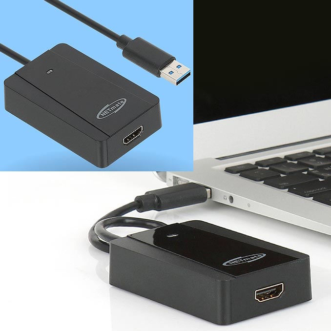 USB3.0 to HDMI 컨버터 외장그래픽카드 확장 미러링 고해상도 동시 모니터링