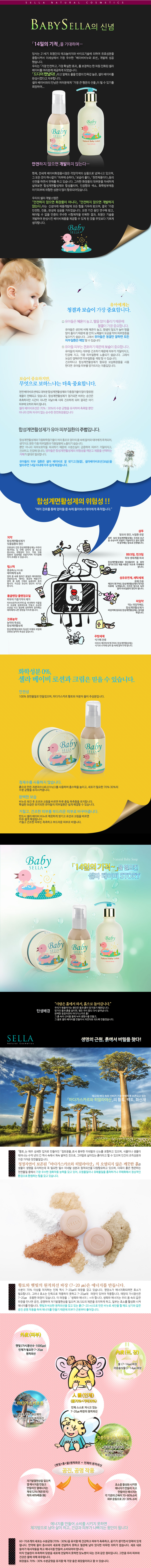 Sella Baby Natural Lotion 300ml Cream Madagascar L
