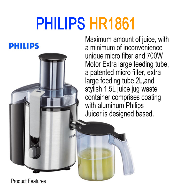 NEW JUICER Philips HR1861 700W Juicer Extractor Fruit Vegetable ★37D