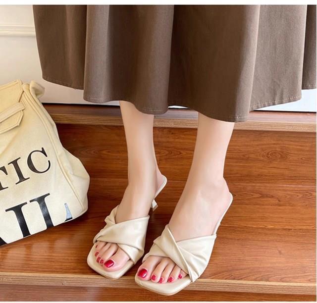 스틸레토 슬리퍼 여자 여성뮬슬리퍼형샌들