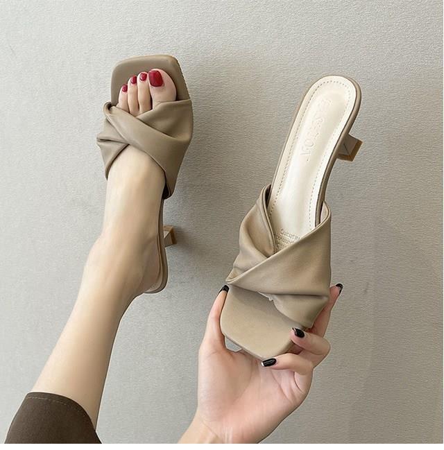 스틸레토 슬리퍼 여자 여성뮬슬리퍼형샌들