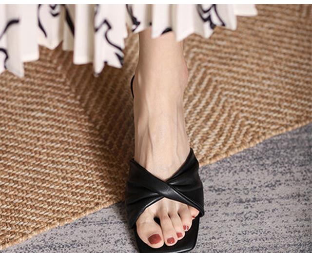 스틸레토 슬리퍼 여자 여성뮬슬리퍼형샌들