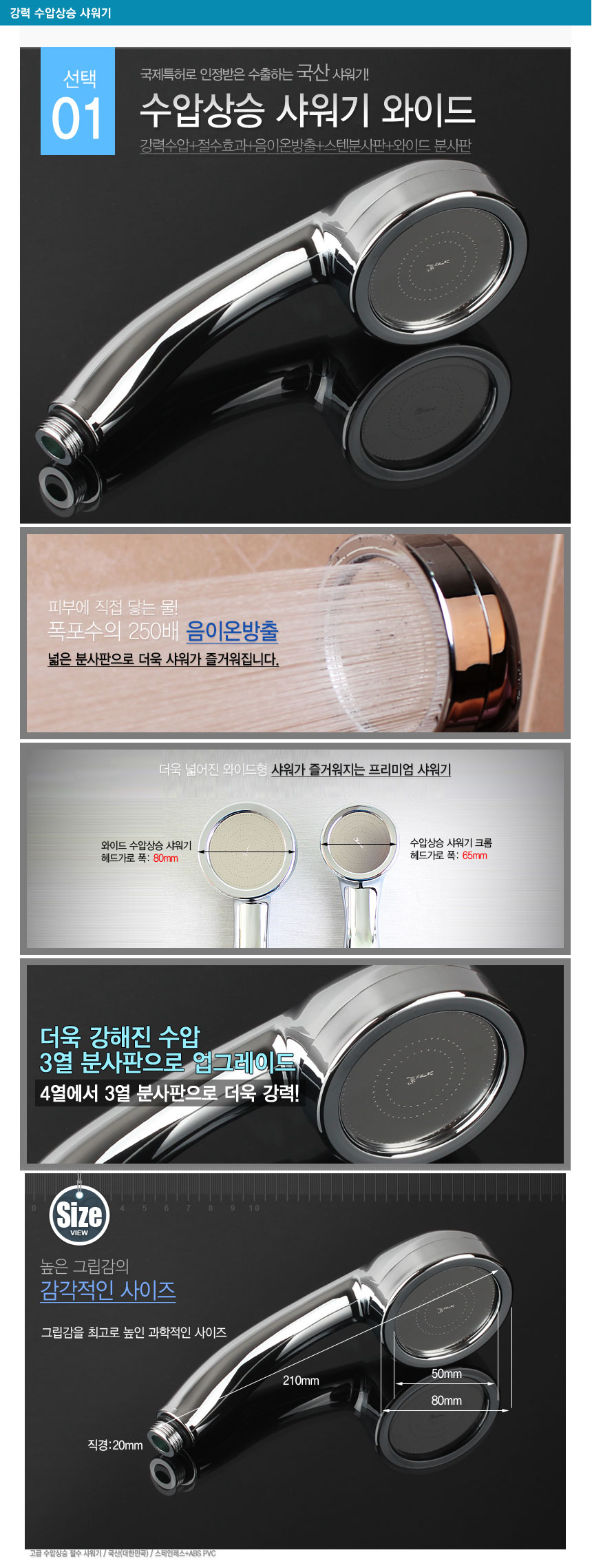 NEW POWERFUL SHOWERHEAD Water-resistant water pres