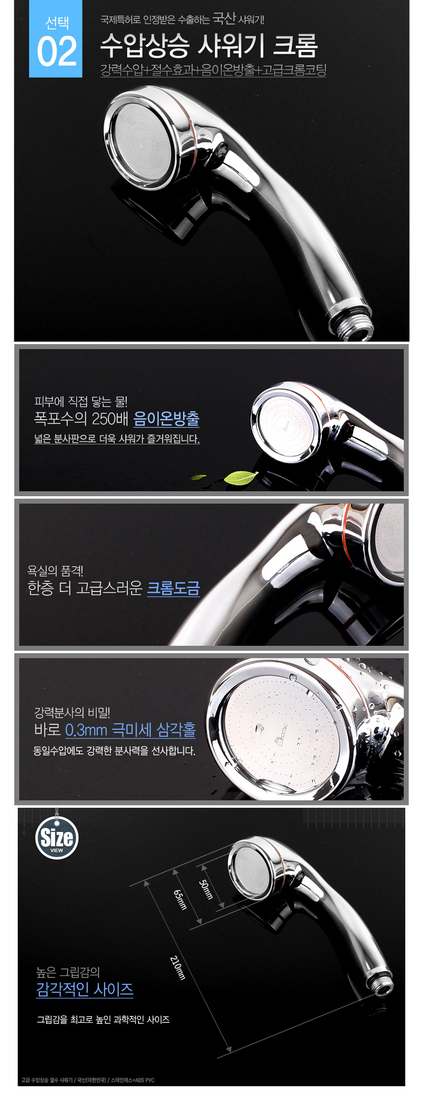 NEW POWERFUL SHOWERHEAD Water-resistant water pres