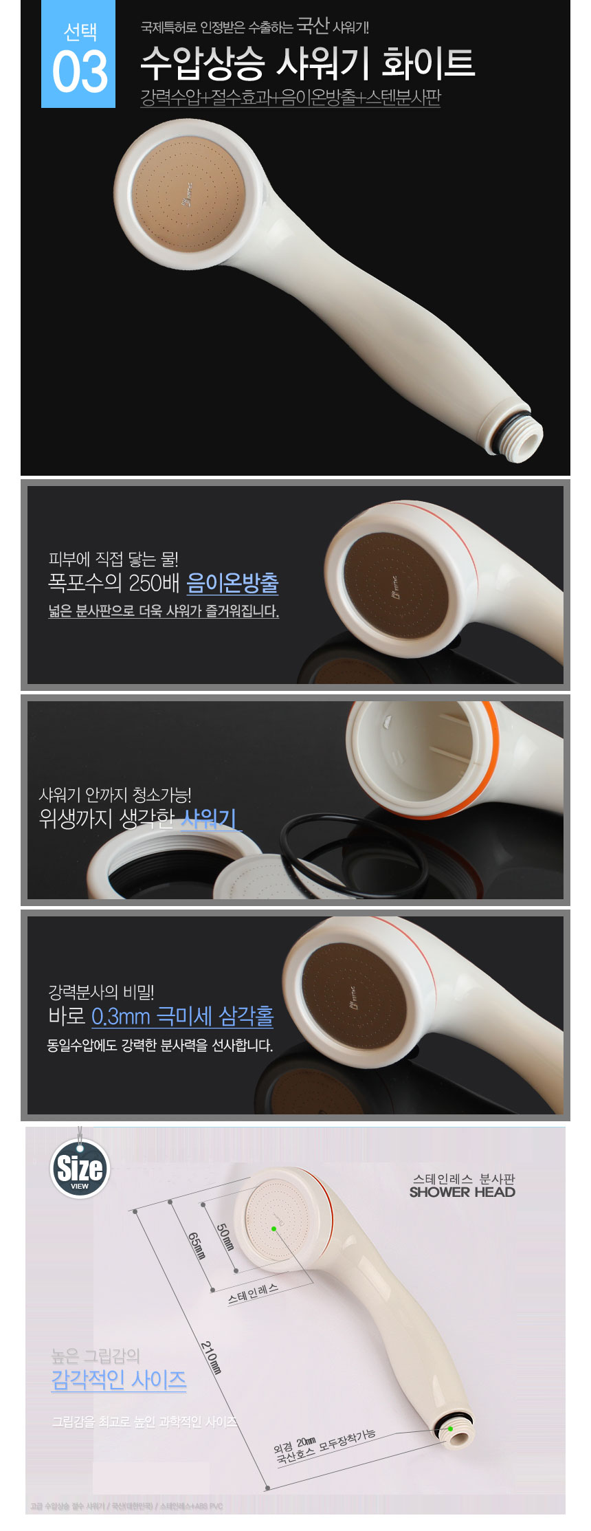 NEW POWERFUL SHOWERHEAD Water-resistant water pres