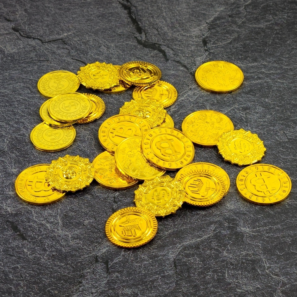 해적 보물 금화모형 골드 황금 코인 금화 100개 세트