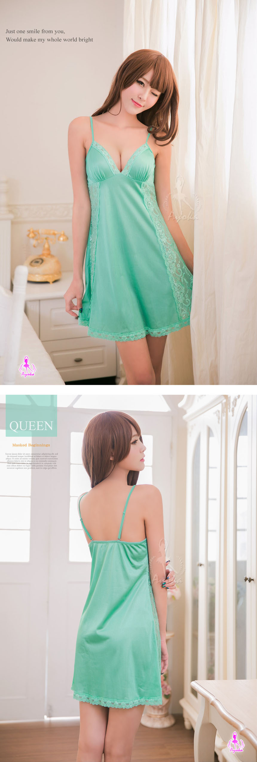 NEW SEXY LINGERIE Ayaka Sleep slippery sexy linger