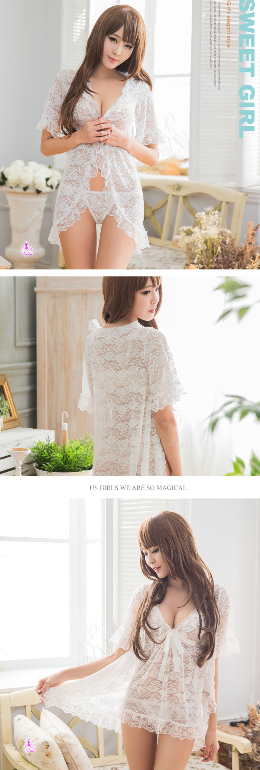 NEW SEXY LINGERIE Ayaka Sleep slippery sexy linger