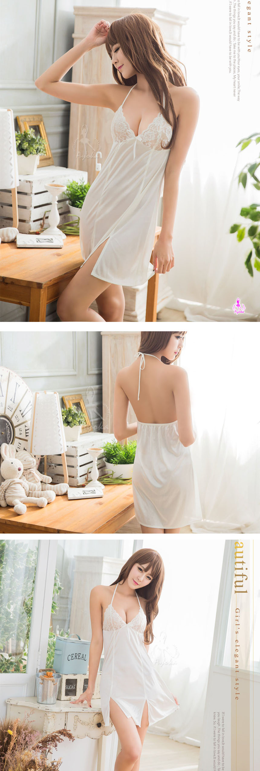 NEW SEXY LINGERIE Ayaka Sleep slippery sexy linger