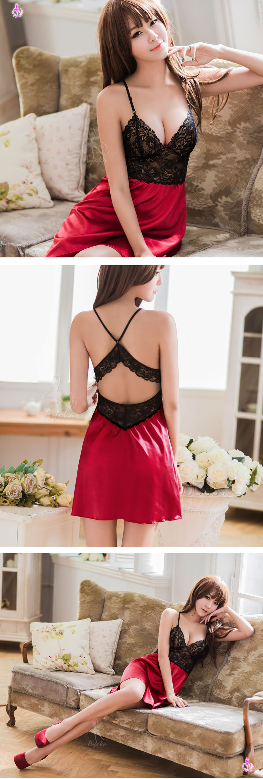 NEW SEXY LINGERIE Ayaka Sleep slippery sexy linger