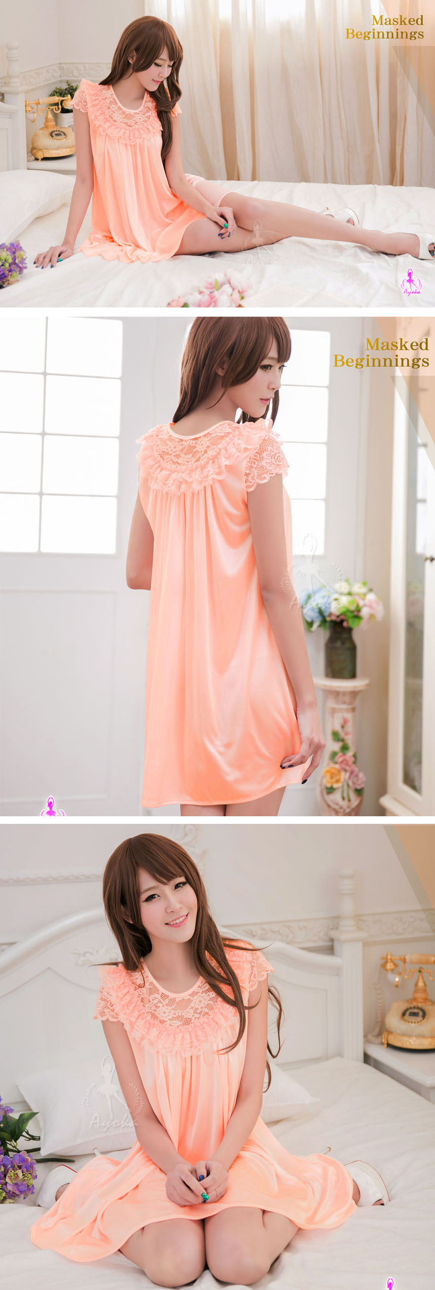 NEW SEXY LINGERIE Ayaka Sleep slippery sexy linger