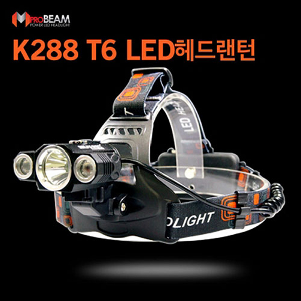 Dfav K288 T6 3구 LED헤드랜턴 후레쉬 손전등 자전거전조등 캠핑등 작업등 용도