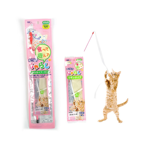 Dfav 타키 네코모테 먹을수있는 고양이 장난감 리본형