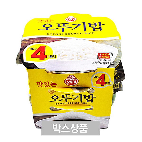 Dfav 오뚜기 맛있는 오뚜기밥 210g 4개입 X 6EA(2BOX개까지 묶음배송가능)