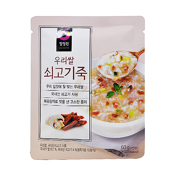 Dfav 청정원 우리쌀 쇠고기죽 60g 2인분