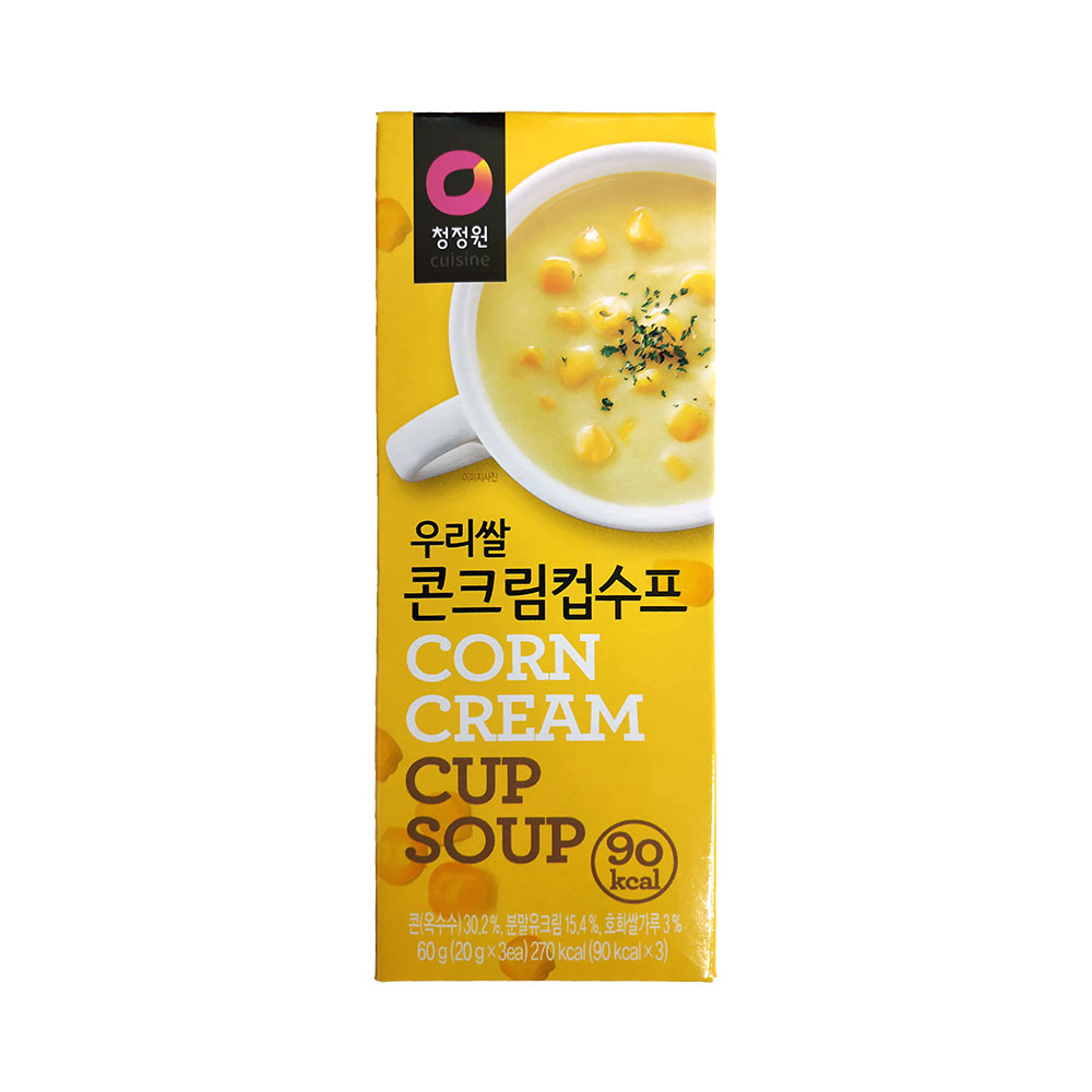 Dfav 청정원 우리쌀 콘크림 컵수프 60g(20g x 3개입)
