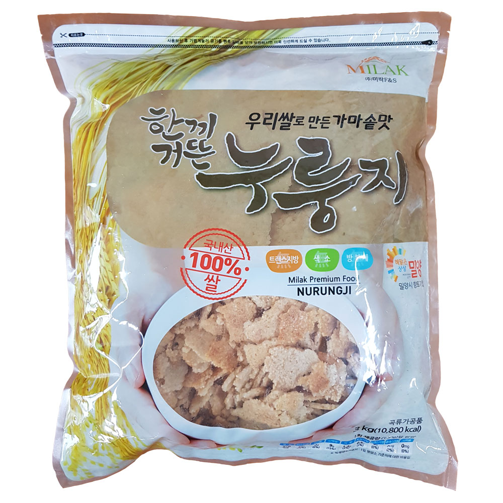 Dfav 미락 가마솥 누룽지 국산쌀 100% 3kg