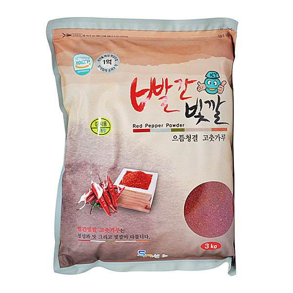 Dfav 선농 빨간 빛깔 고춧가루 김치용 보통맛 3kg
