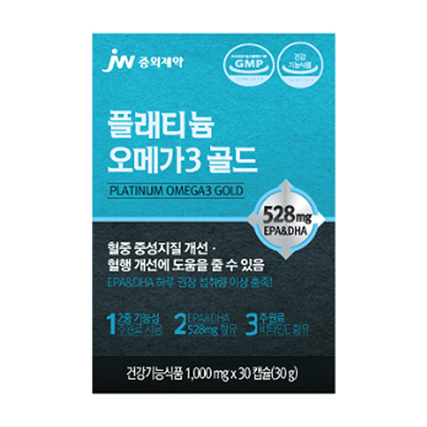 Dfav JW중외제약 플래티늄 오메가3 골드 30캡슐 1개월분