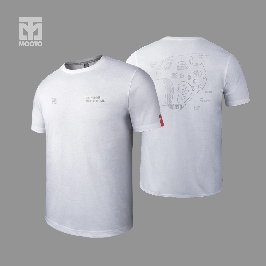 Style Round MOOTO Headgear T-shirt_White