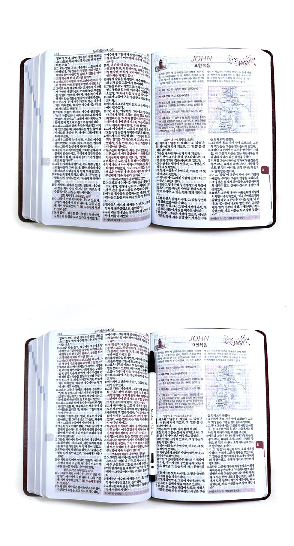 성경 크기 비교 제목란