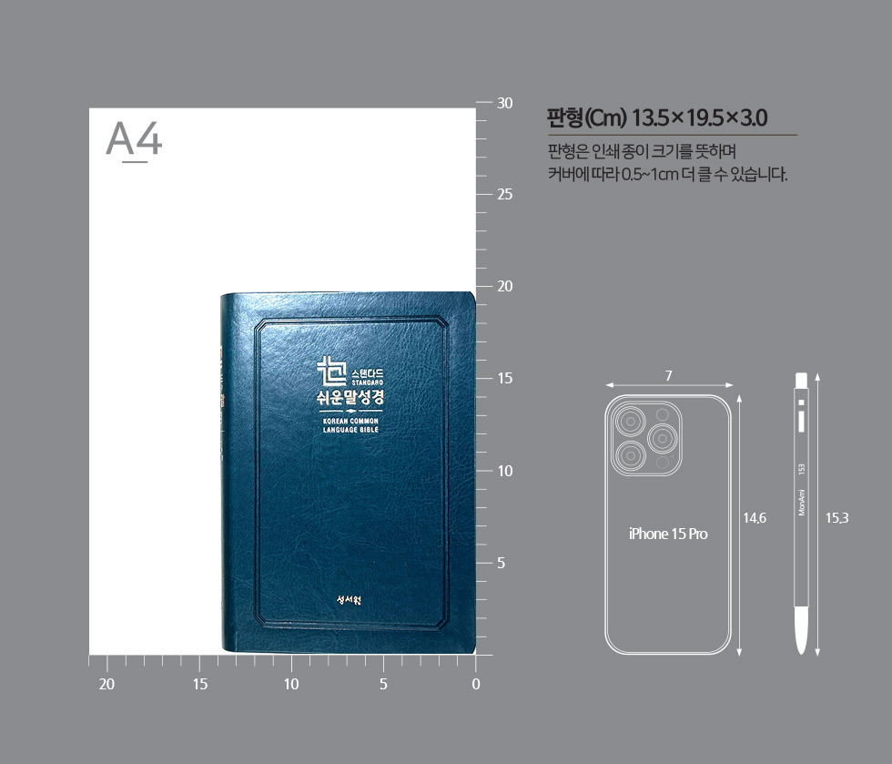 성경 크기 비교 제목란