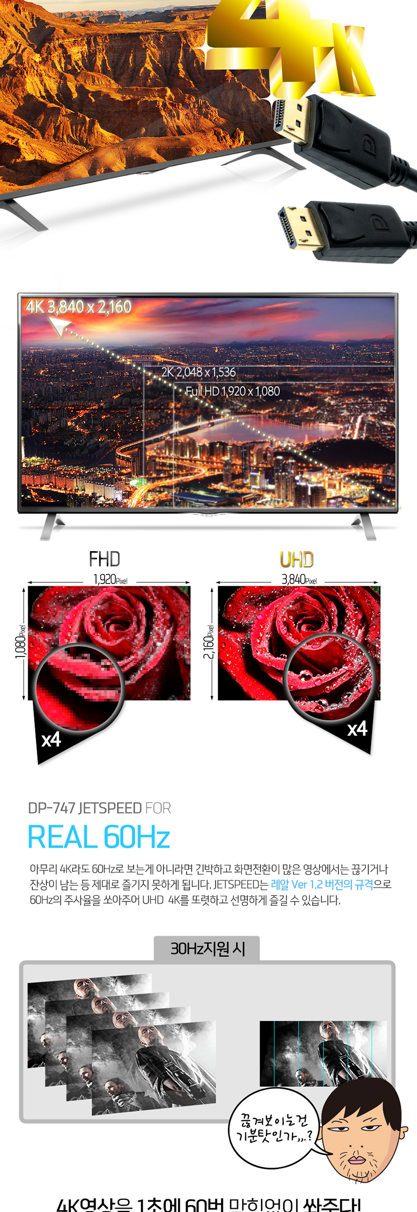 Wasabi Mangos Dotto Displayport to DP V1.2 Length 