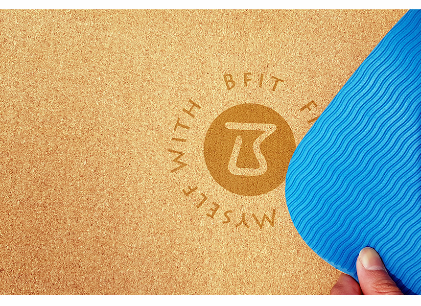 New Yoga Mat Bipit TPE Yoga Mat, Cork Pilates Wide