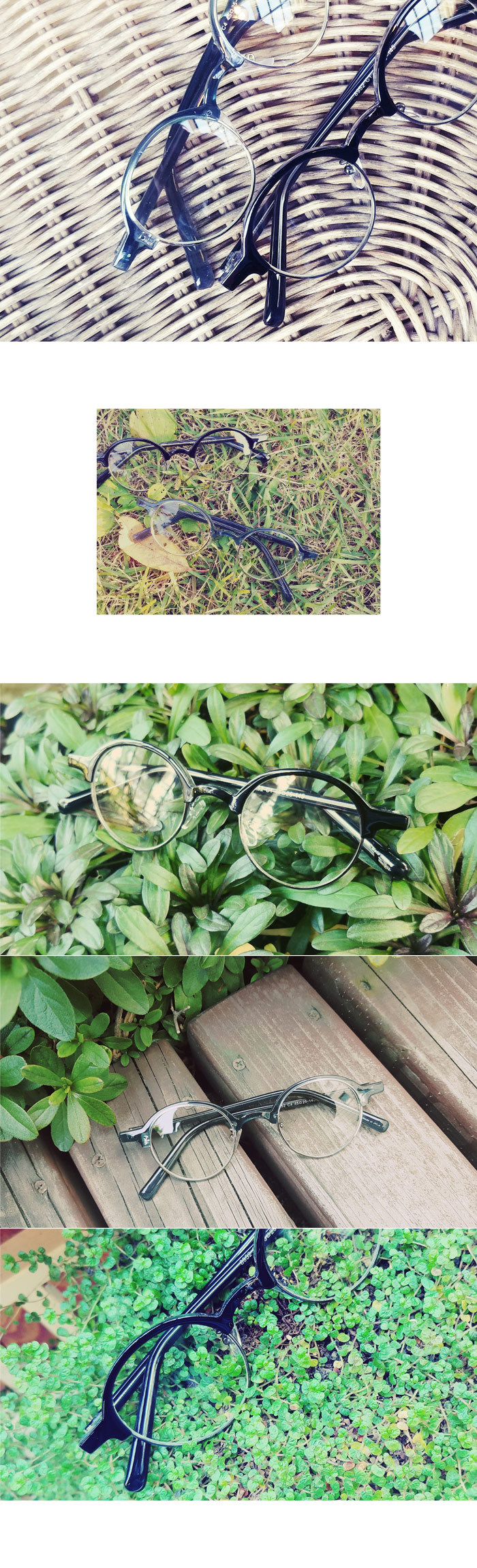 아이루시(EYELUCY) No.4584 동그란 하금테 패션안경테