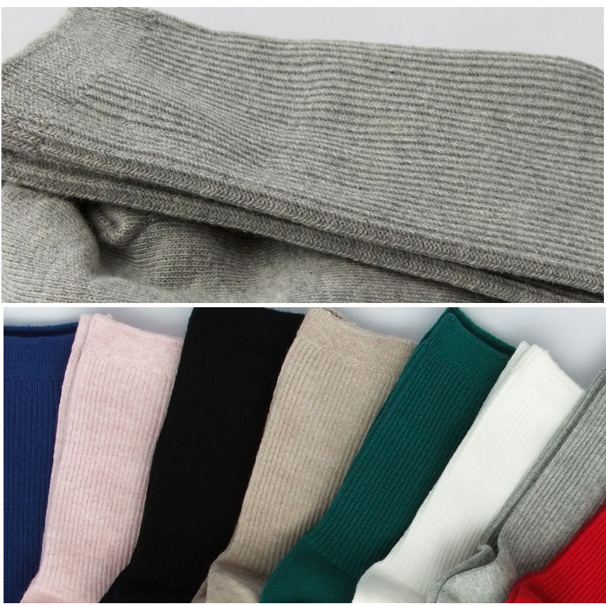 New Knee Socks Knee Plain Domestic Crew Socks Fash