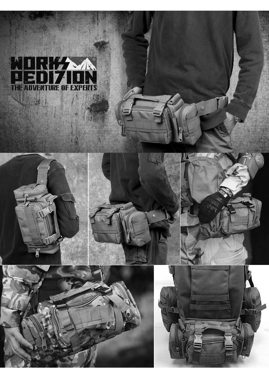웍스페디션(WORKS PEDITION) 웍스페디션 포레이커 웨이스트 전술 힙색 에이택스