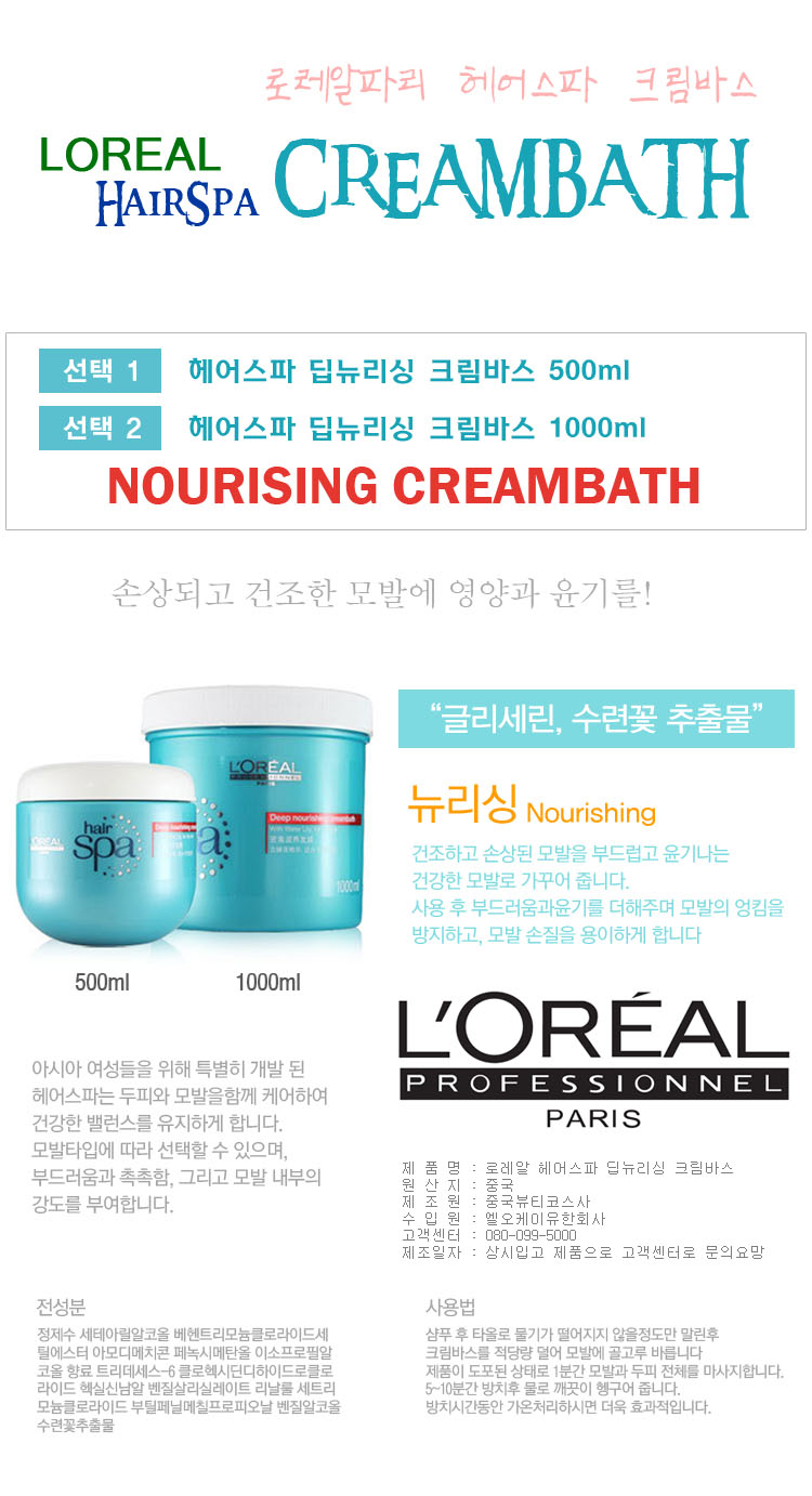 NEW HAIR CARE L'Oreal Paris Hair Spa Nourishing