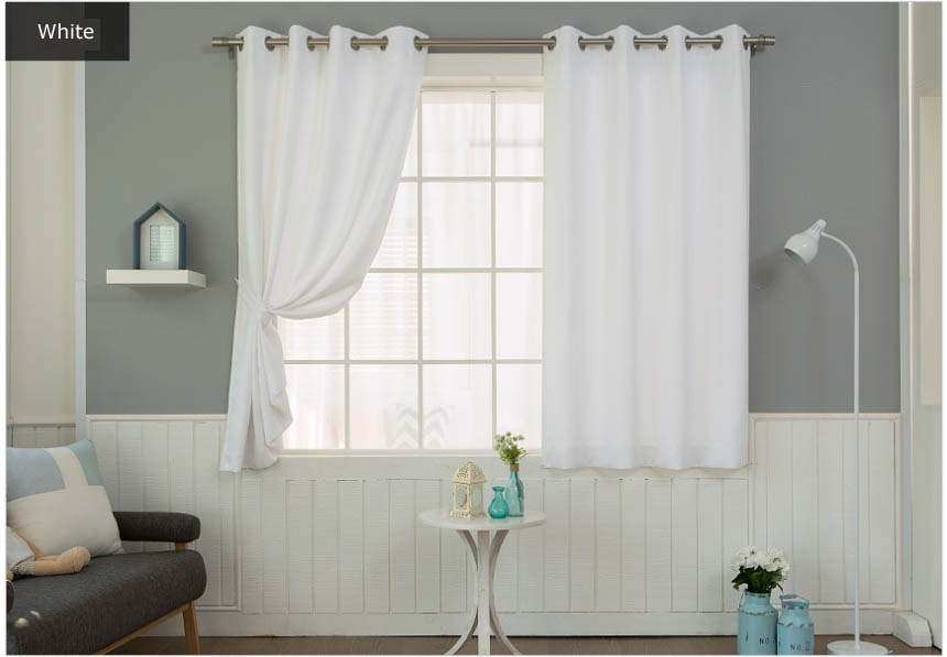 Solid Blackout Curtains Eyelet Grommet Nursery Curtains 102"W X 67"H