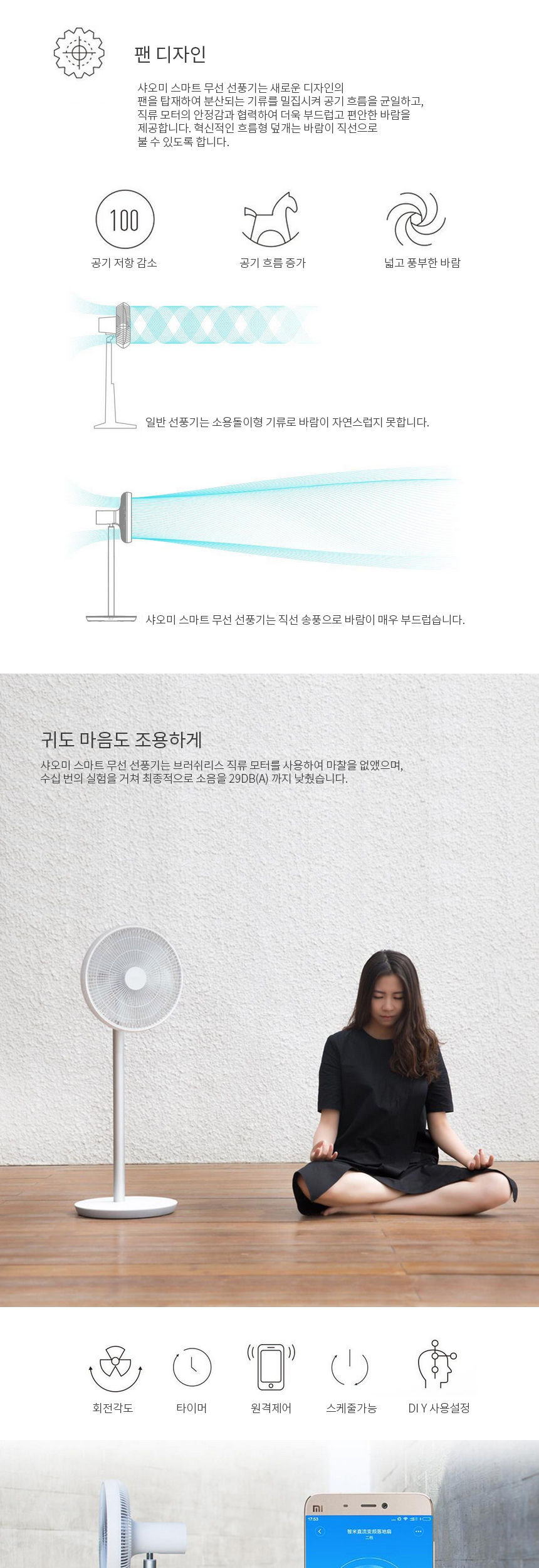 Xiaomi 선풍기 상세페이지