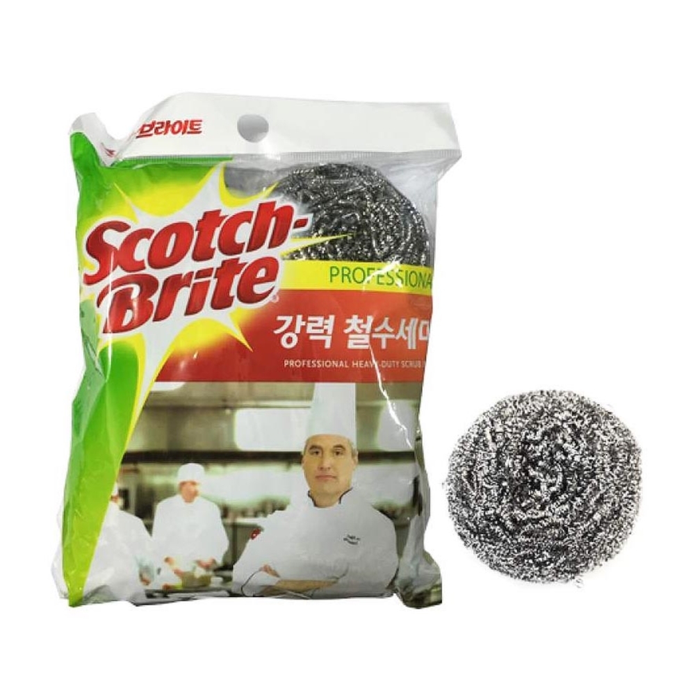 다용도 철 수세미 불판 냄비 타일 녹 제거 설거지 5P 청소 스카치브라이트 식당 껍질 욕조