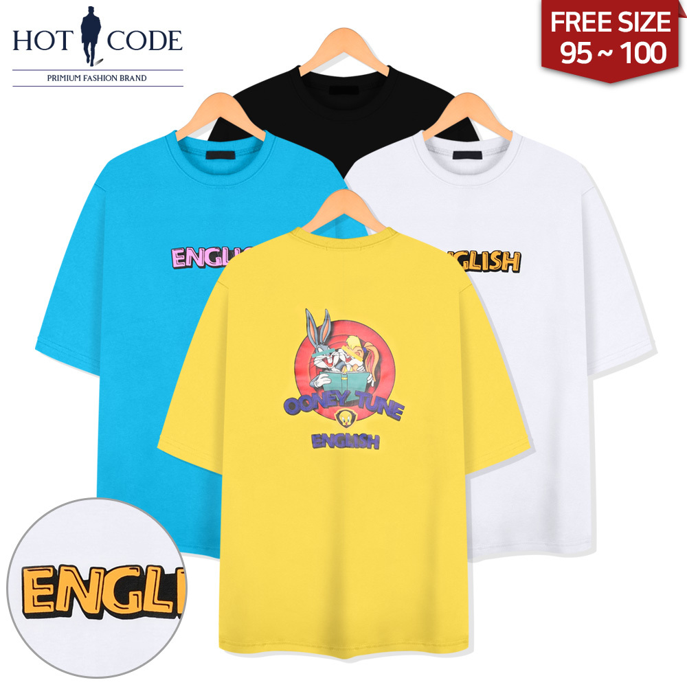 남자 여름 반팔 프린팅 티셔츠 4컬러, DS7552 - 핫코드