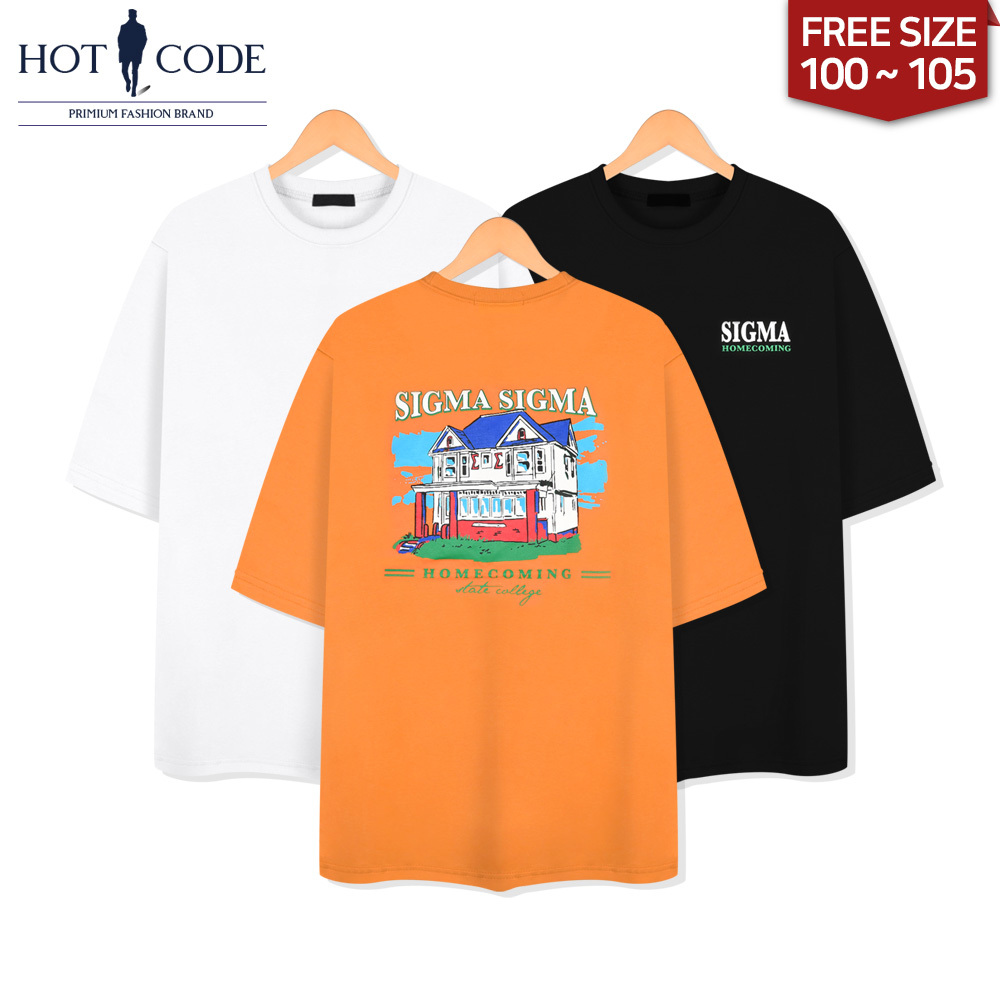 남자 여름 반팔 프린팅 티셔츠 3컬러, DS7590 - 핫코드
