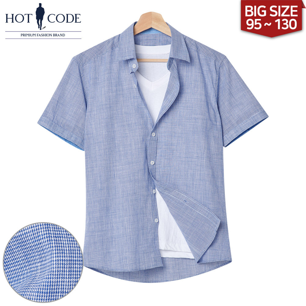 남자 여름 반팔셔츠 드레스 빅사이즈, HC246 - 핫코드