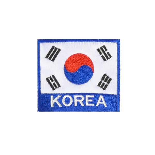 KOREA 벨크로 태극기 컬러 와펜 군인 군대가방 패치
