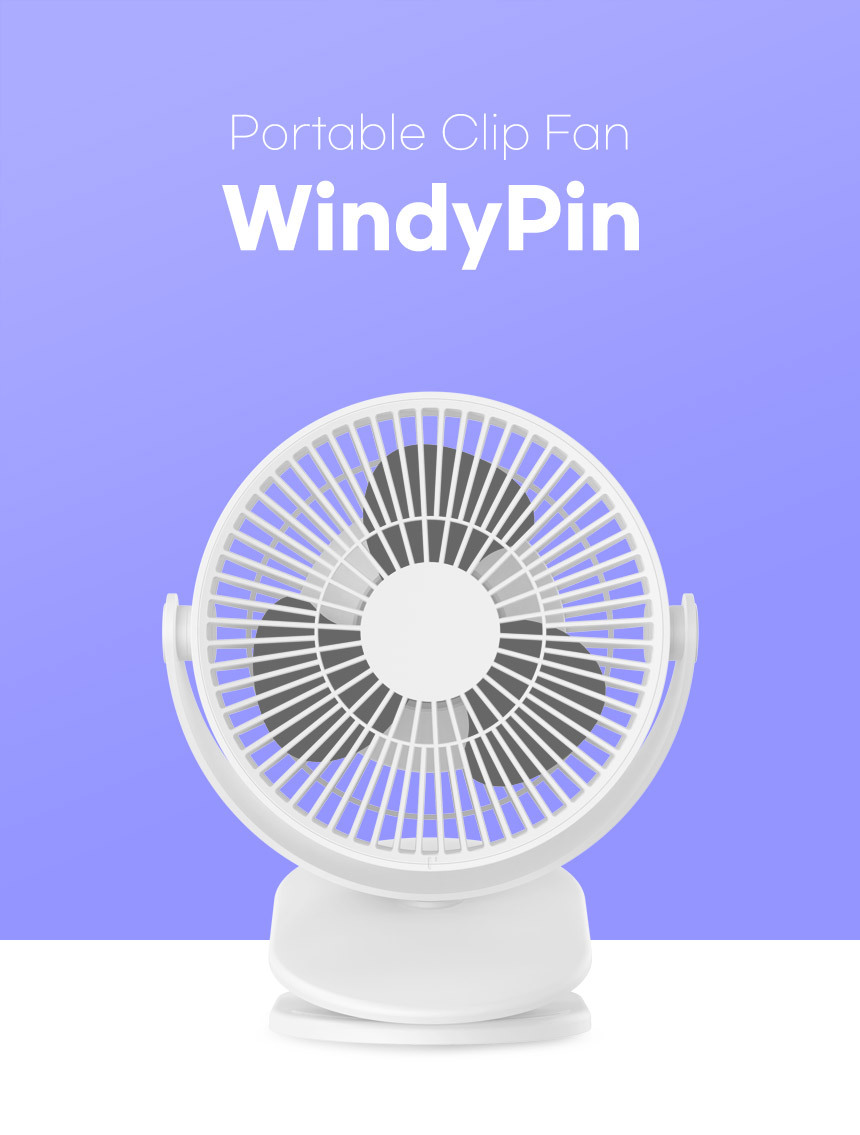 Portable Clip Fan WindyPin