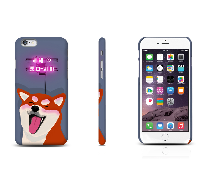 New Galaxy S8 Plus Shiva Dog Neon Cute Cute Suit D